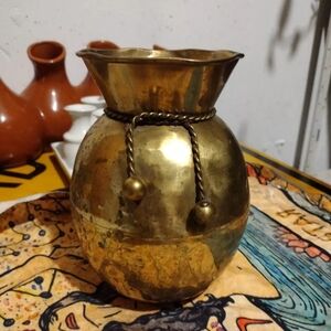 Vintage brass mini spitoon
